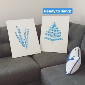 Original. Acrylic coastal set x2.  Hand painted